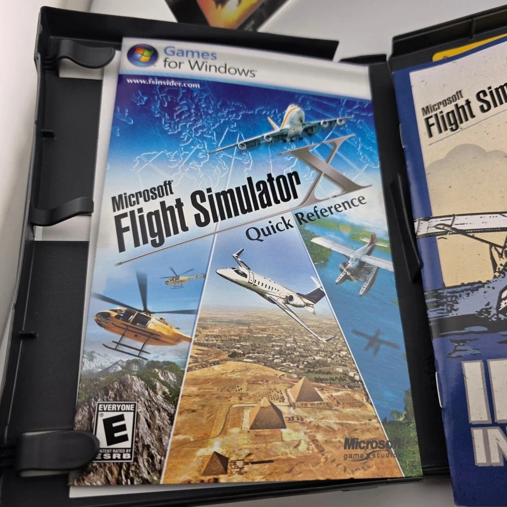 Microsoft Flight‎ Simulator X Deluxe Edition PC DVD Windows Gold Good Nostalgia